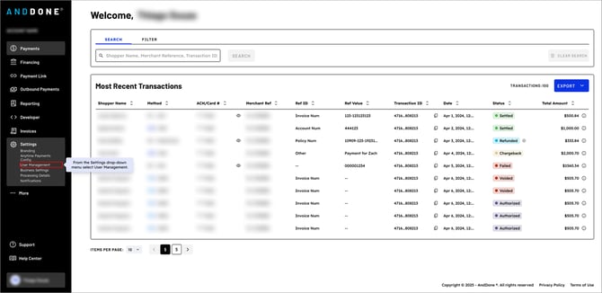 Select User Management