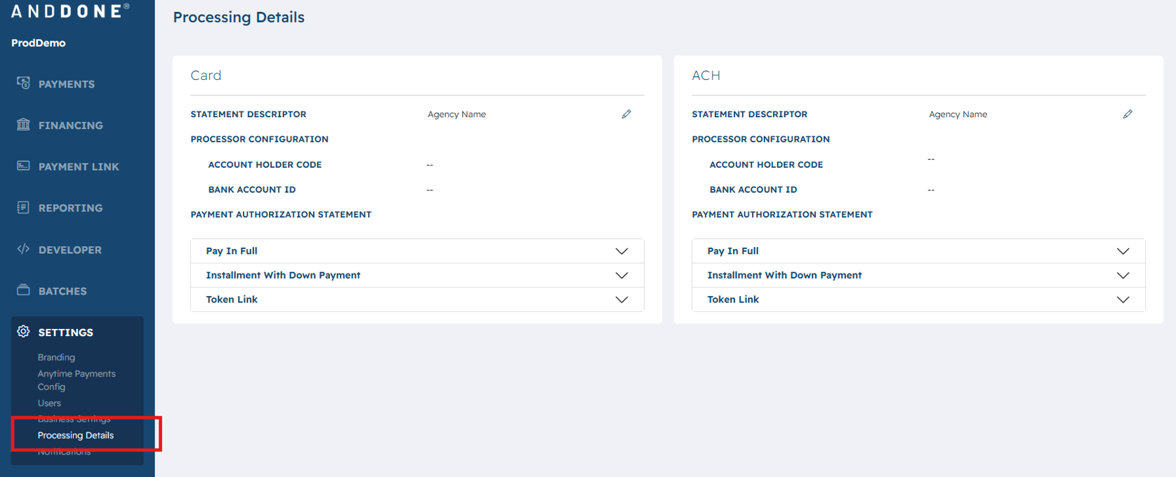 How do I modify the statement descriptor for payments?